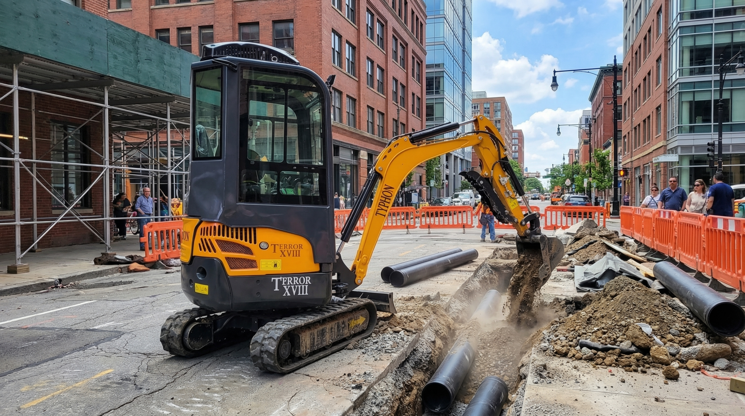 Mini Excavator in Urban Infrastructure