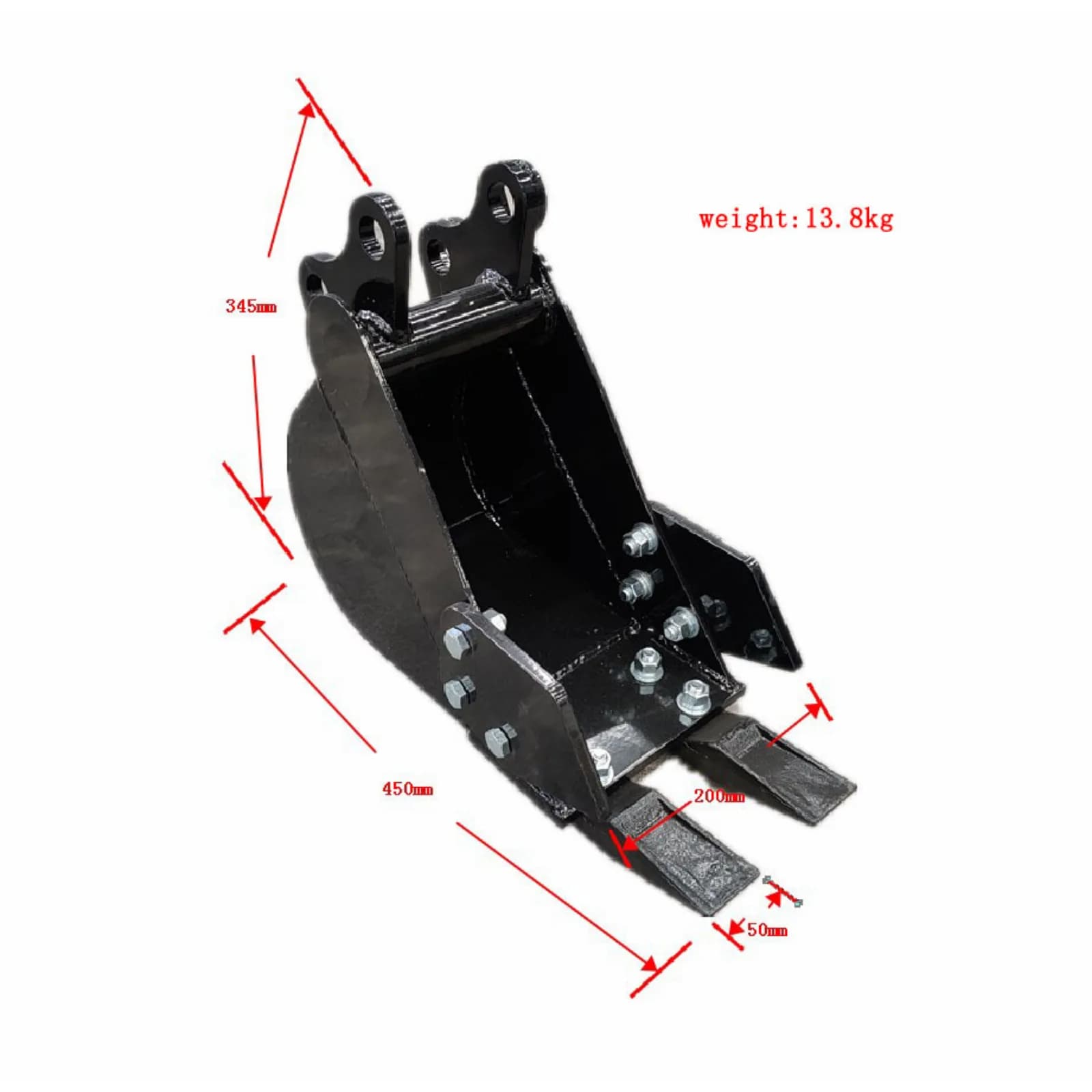 200mm Narrow Bucket: Attachment thumbnail 2