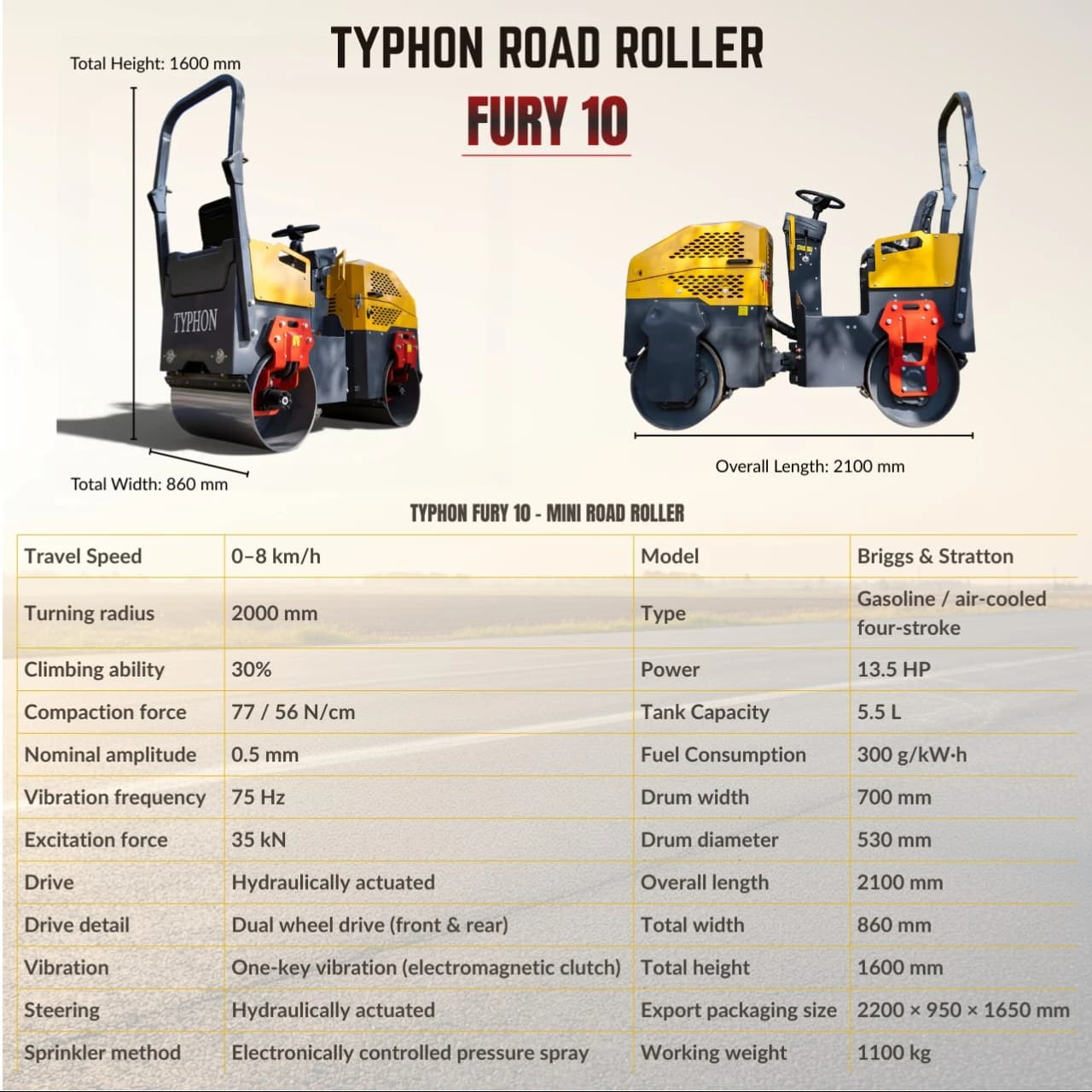 TYPHON Fury 10 Mini Road Roller thumbnail 2