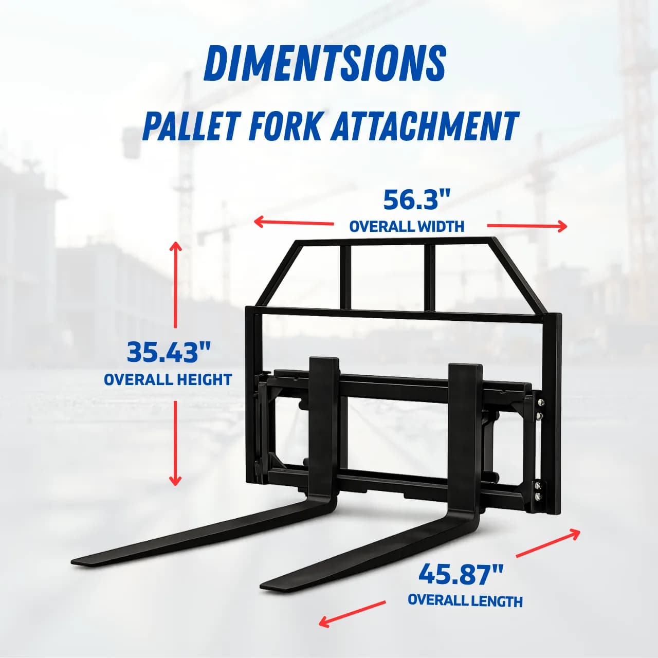 TYPHON Skoop Hydraulic Pallet Fork Attachment for Wheel Loader thumbnail 3