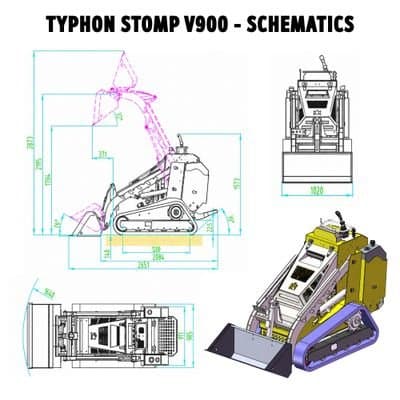 TYPHON STOMP V900 1.4 Ton Mini Track Loader Featuring Dual Auxiliary... thumbnail 4