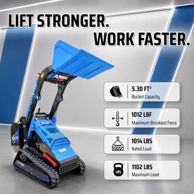 TYPHON STOMP V900 Mini Track Loader Kubota D1105 25HP Diesel Stand-On Skid Steer Loader thumbnail 9
