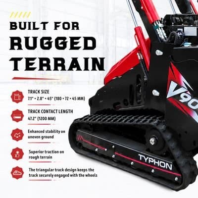 TYPHON STOMP V900 1.4 Ton Mini Track Loader Featuring Dual Auxiliary... thumbnail 8