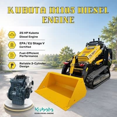 TYPHON STOMP V900 1.4-Ton Compact Track Loader with 25HP Kubota Diesel... thumbnail 5