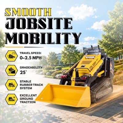TYPHON STOMP V900 1.4-Ton Compact Track Loader with 25HP Kubota Diesel... thumbnail 6