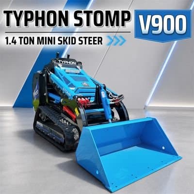 TYPHON STOMP V900 Mini Track Loader Kubota D1105 25HP Diesel Stand-On Skid Steer Loader thumbnail 10