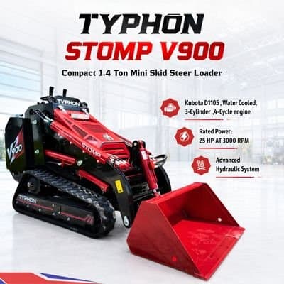 TYPHON STOMP V900 1.4 Ton Mini Track Loader Featuring Dual Auxiliary... thumbnail 7