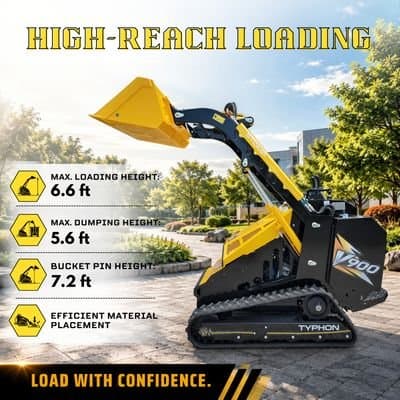 TYPHON STOMP V900 1.4-Ton Compact Track Loader with 25HP Kubota Diesel... thumbnail 7