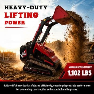 TYPHON STOMP V900 1.4 Ton Mini Track Loader Featuring Dual Auxiliary... thumbnail 10