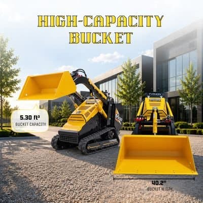 TYPHON STOMP V900 1.4-Ton Compact Track Loader with 25HP Kubota Diesel... thumbnail 11