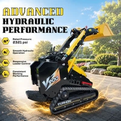 TYPHON STOMP V900 1.4-Ton Compact Track Loader with 25HP Kubota Diesel... thumbnail 8