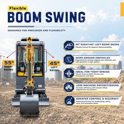 TYPHON TERROR XVII PRO Prestige Edition 4 000 lb Enclosed Mini Excavator thumbnail 5