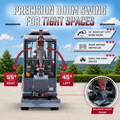 TYPHON TERROR XVII PRO Prestige Edition 4 000 lb Enclosed Mini Excavator thumbnail 5