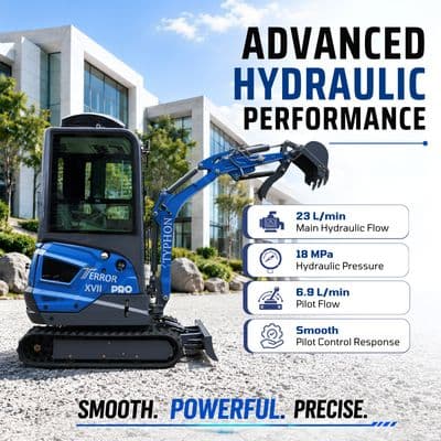 TYPHON TERROR XVII PRO Prestige Edition Enclosed Mini Excavator thumbnail 5