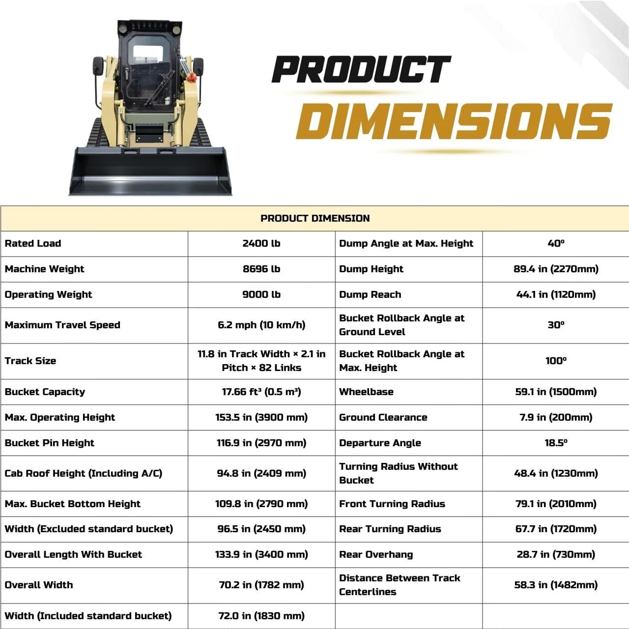 TYPHON STOMP 65 PROPACT 9,000 lb Tracked Skid Steer Loader thumbnail 2