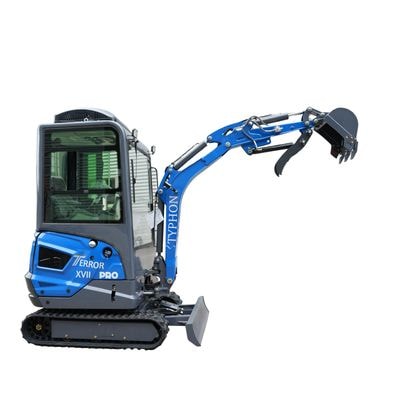TYPHON TERROR XVII PRO Prestige Edition Enclosed Mini Excavator